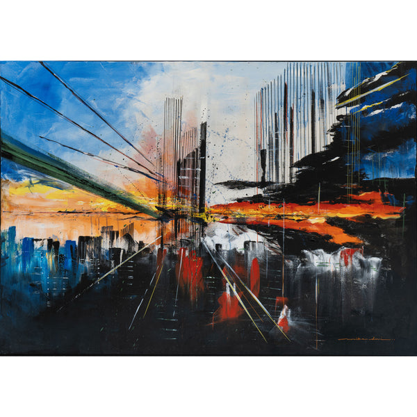 The city breathes in colors
